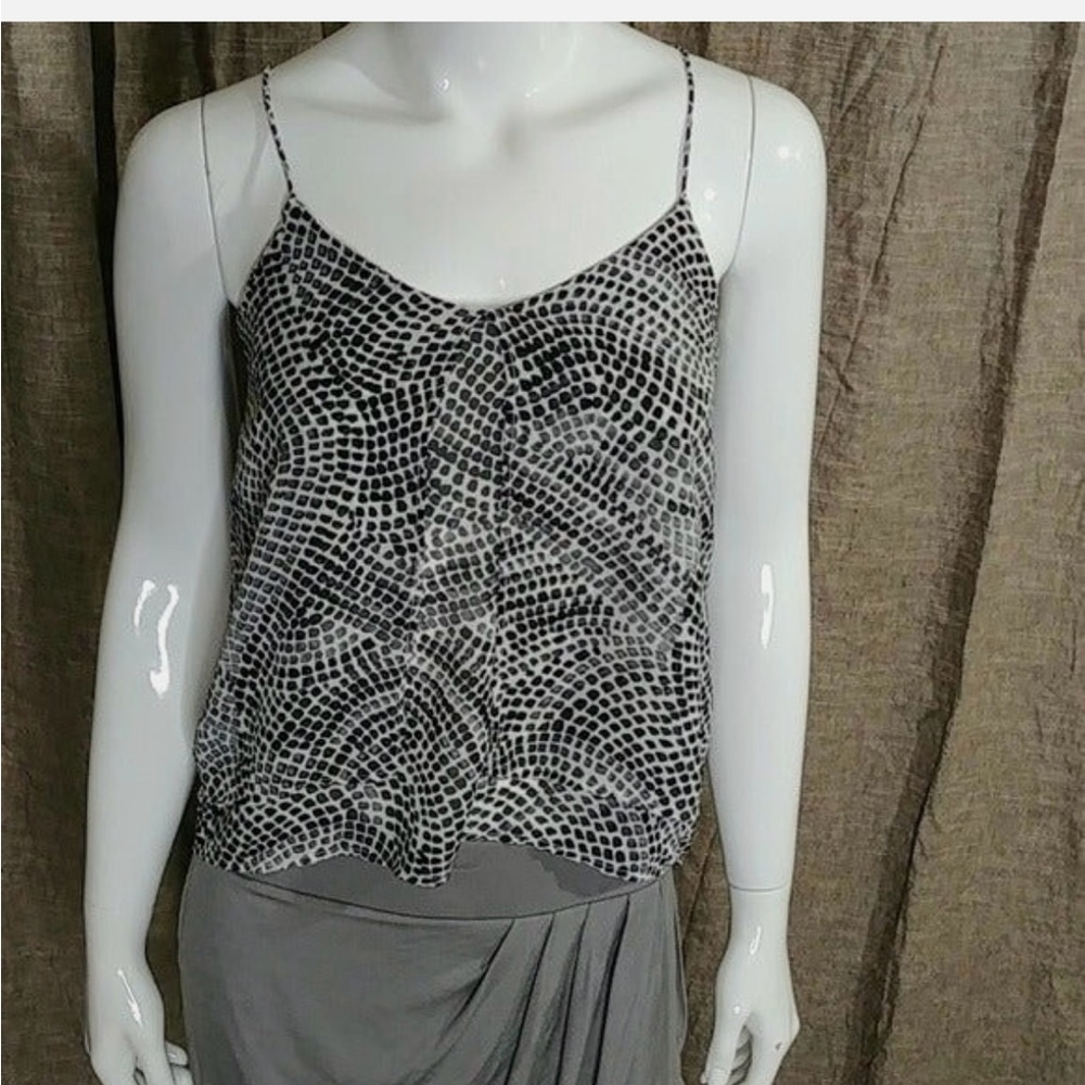 H&M Black and White Mosaic Camisole